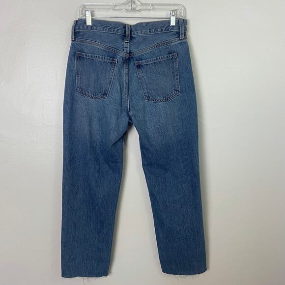 Old Navy‎ High-Waisted Slouchy Straight Cropped Ripped Jeans Size 2 - Picture 8 of 9